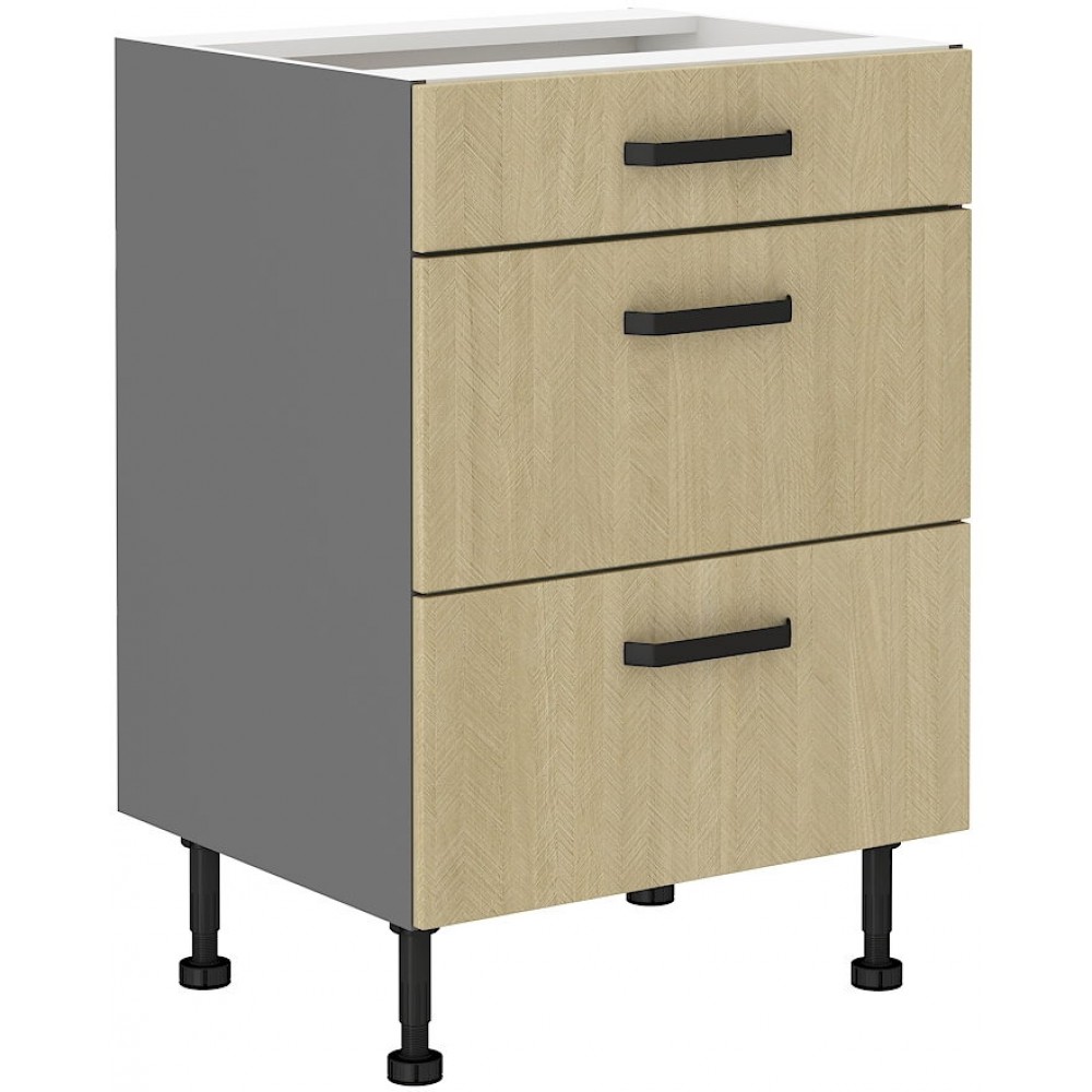 Επιδαπέδιο ντουλάπι Melo 60 D 3S-Herringbone