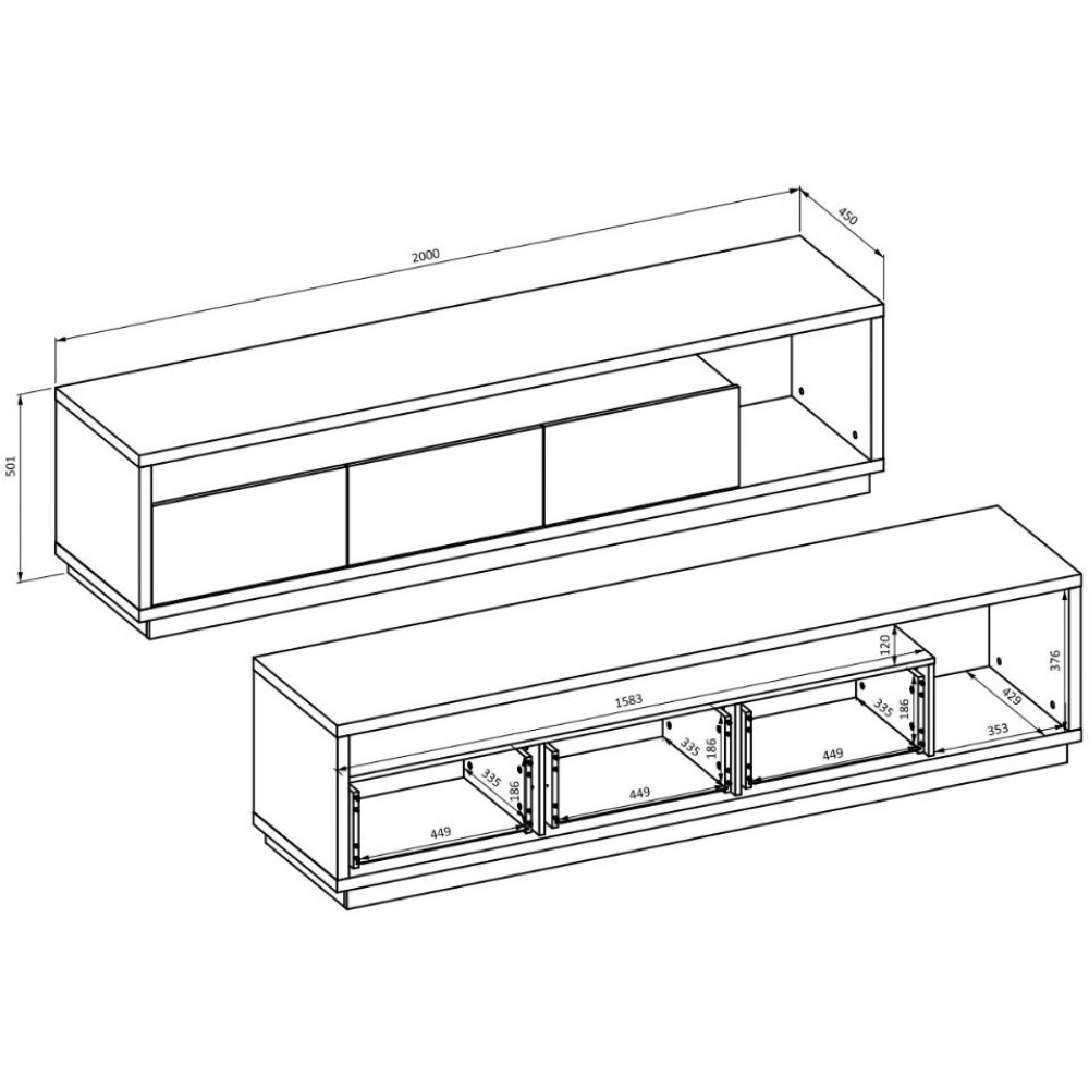 Έπιπλο τηλεόρασης Feyd -Fusiko-Leuko
