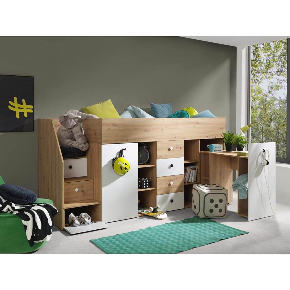 Πολυλειτουργικό κρεβάτι Smart III-Αριστερή-Leuko