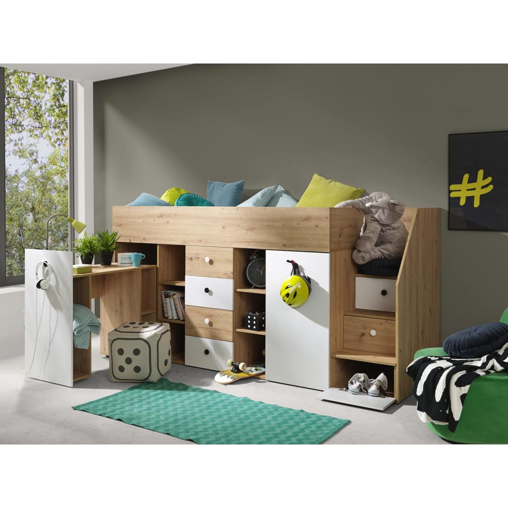 Πολυλειτουργικό κρεβάτι Smart III-Δεξιά-Leuko