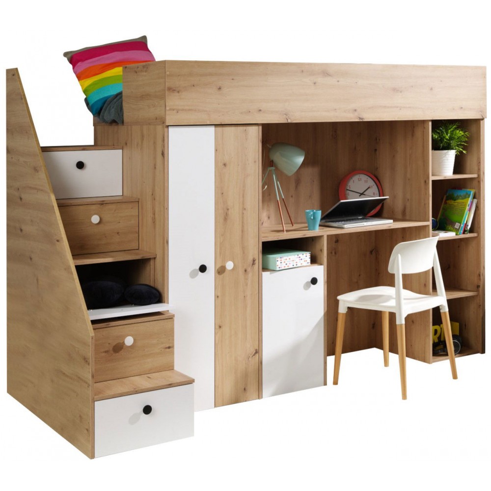 Πολυλειτουργικό κρεβάτι Smart XIV-Leuko