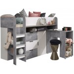 Πολυλειτουργικό κρεβάτι Konkret I-Gkri-Leuko