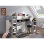 Πολυλειτουργικό κρεβάτι Konkret I-Gkri-Leuko