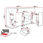 Πολυλειτουργικό κρεβάτι Konkret III-Gkri-Fusiko-Δεξιά