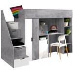 Πολυλειτουργικό κρεβάτι Konkret XIV-Gkri-Leuko
