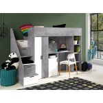 Πολυλειτουργικό κρεβάτι Konkret XIV-Gkri-Leuko