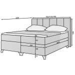 Επενδυμένο κρεβάτι Basel Led-Kafe-180 x 200