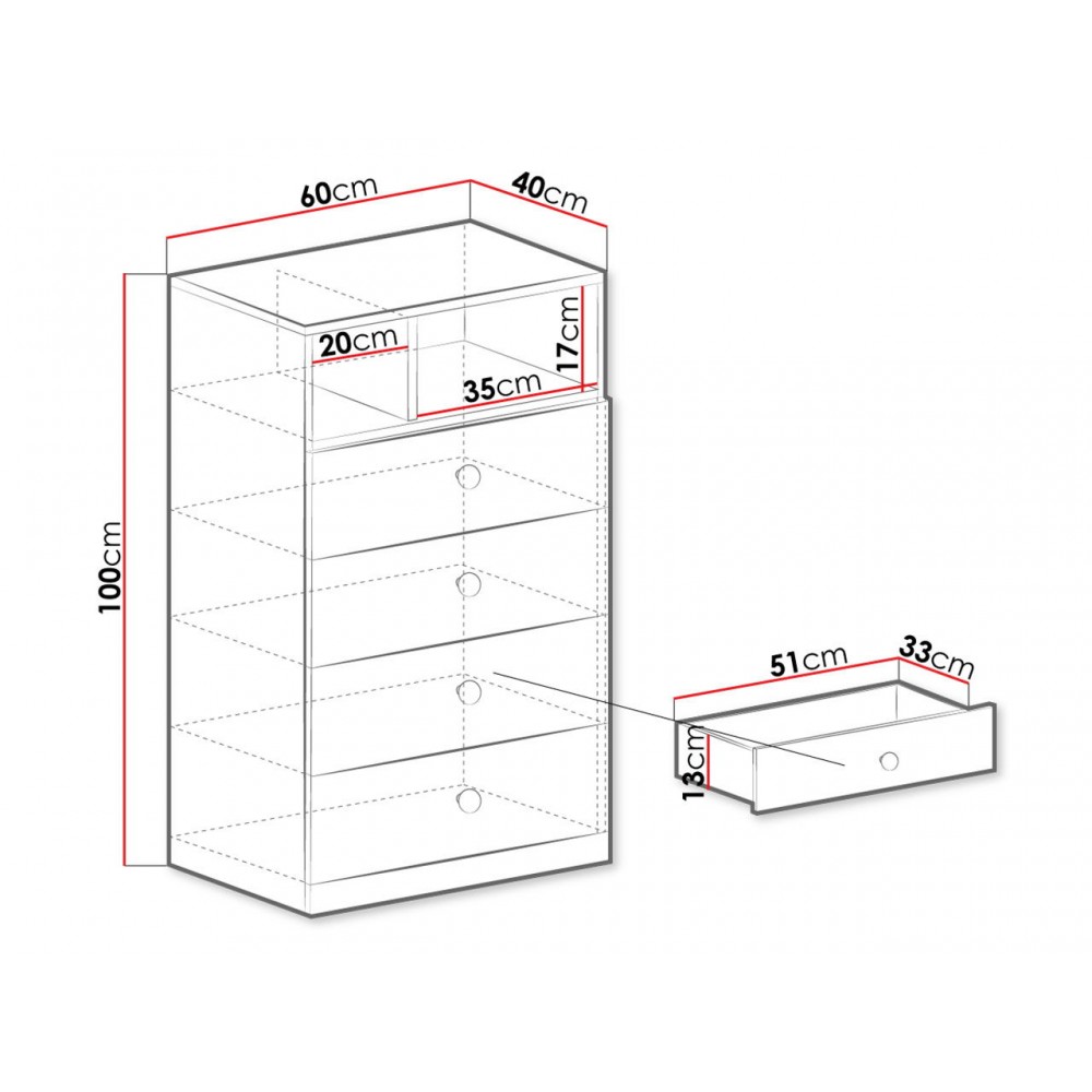 Συρταριέρα Pixel Slim