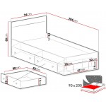 Κρεβάτι Pixel-90 x 200