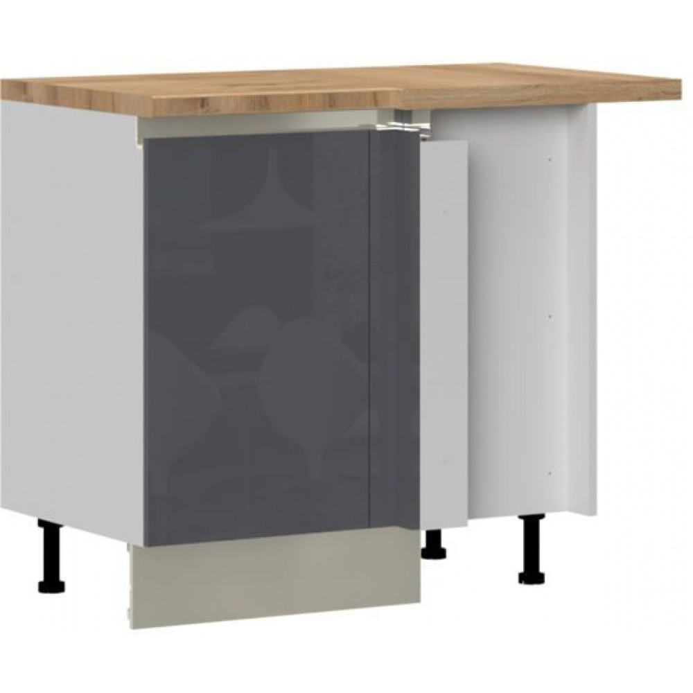 Επιδαπέδιο γωνιακό ντουλάπι Trinity RUG-1KL-Anthraki Gualistero