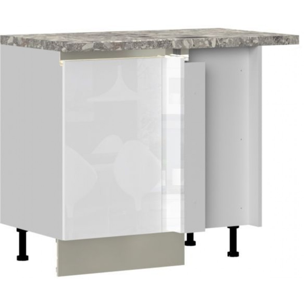 Επιδαπέδιο γωνιακό ντουλάπι Trinity RUG-1KL-Leuko Gualistero