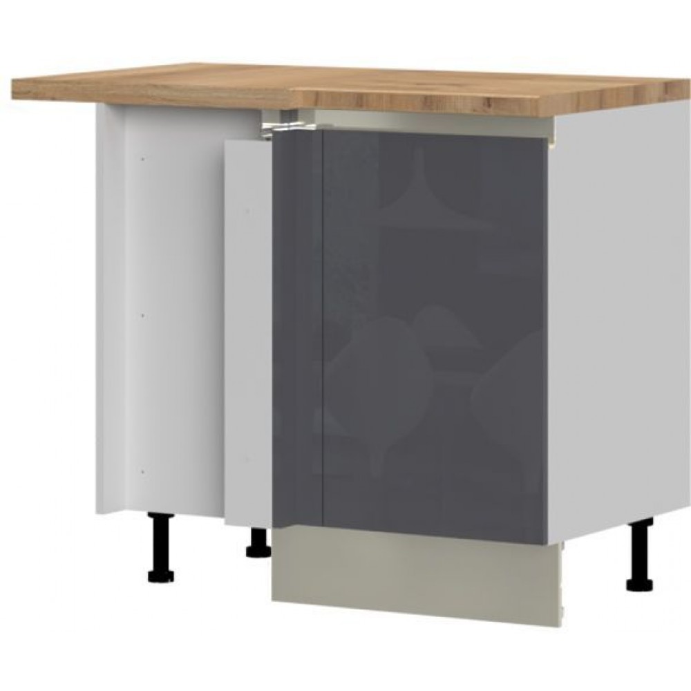 Επιδαπέδιο γωνιακό ντουλάπι Trinity RUG-1KR-Anthraki Gualistero