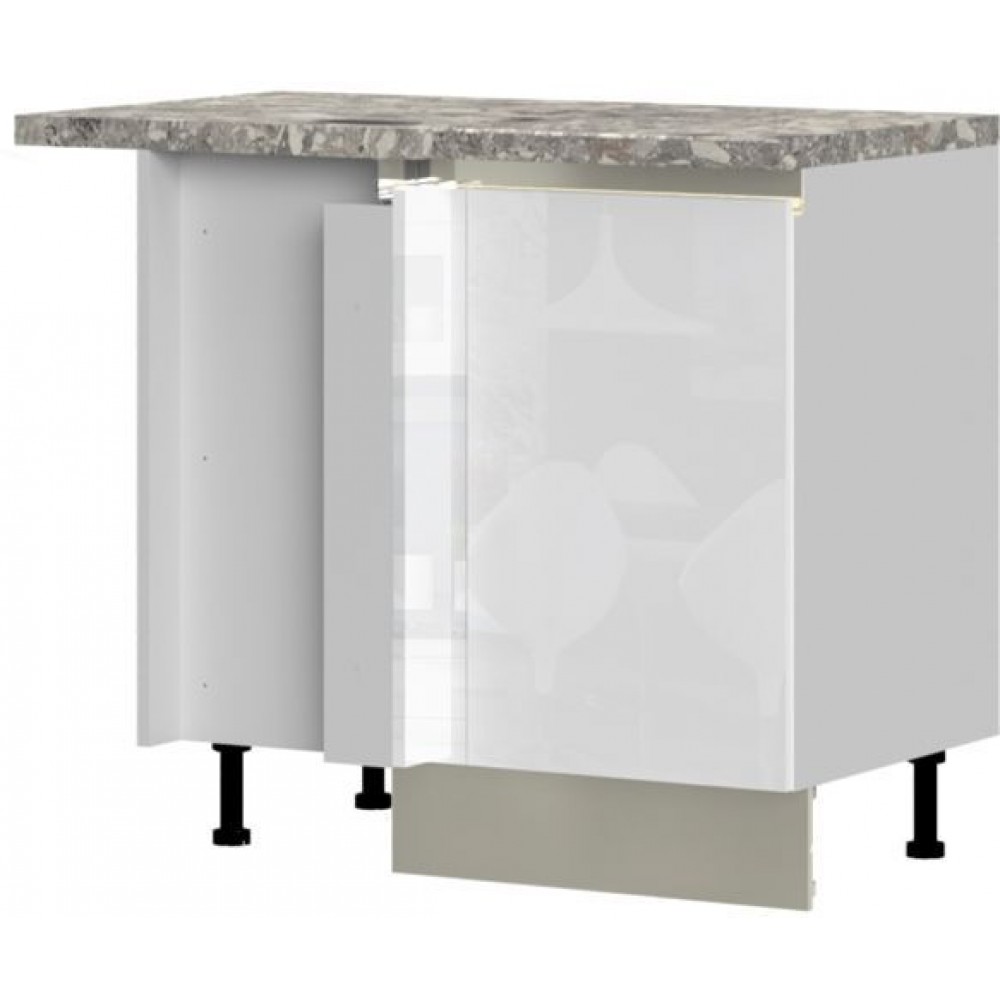 Επιδαπέδιο γωνιακό ντουλάπι Trinity RUG-1KR-Leuko Gualistero