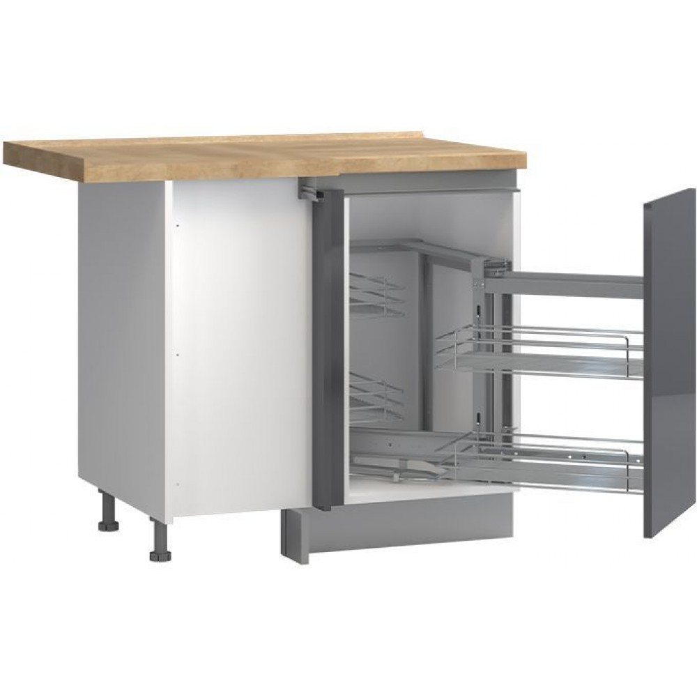 Επιδαπέδιο γωνιακό ντουλάπι Trinity RUG-1KMCR-Anthraki Gualistero