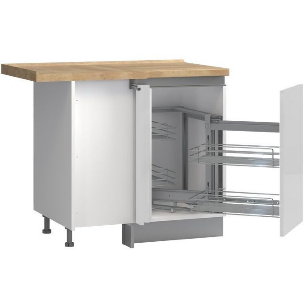 Επιδαπέδιο γωνιακό ντουλάπι Trinity RUG-1KMCR-Leuko Gualistero