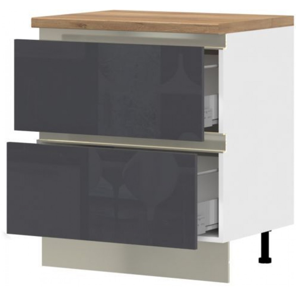 Επιδαπέδιο ντουλάπι Trinity R80-2M BOX-Anthraki Gualistero