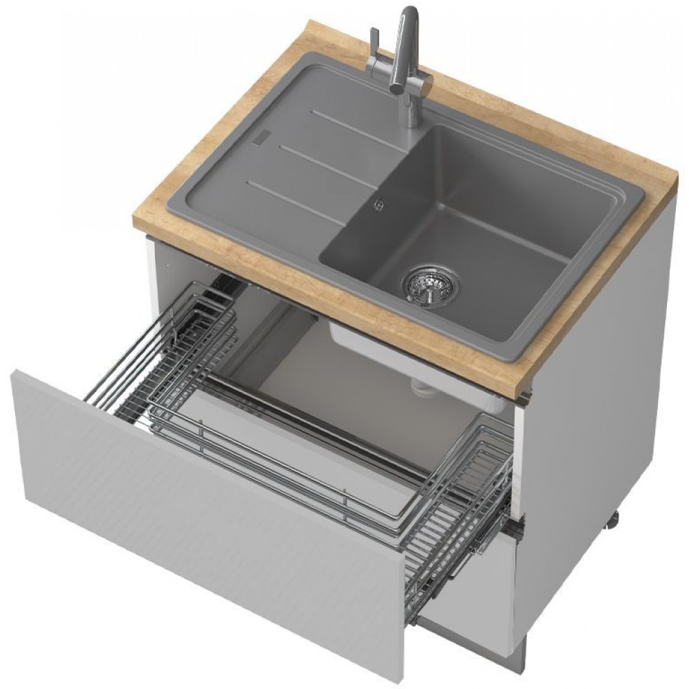 Επιδαπέδιο ντουλάπι νεροχύτη Trinity R80-2MZ-Leuko Gualistero