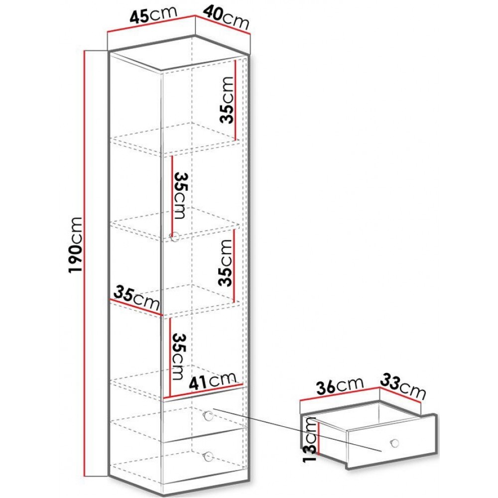 Ντουλάπα μονόφυλλη Pixel
