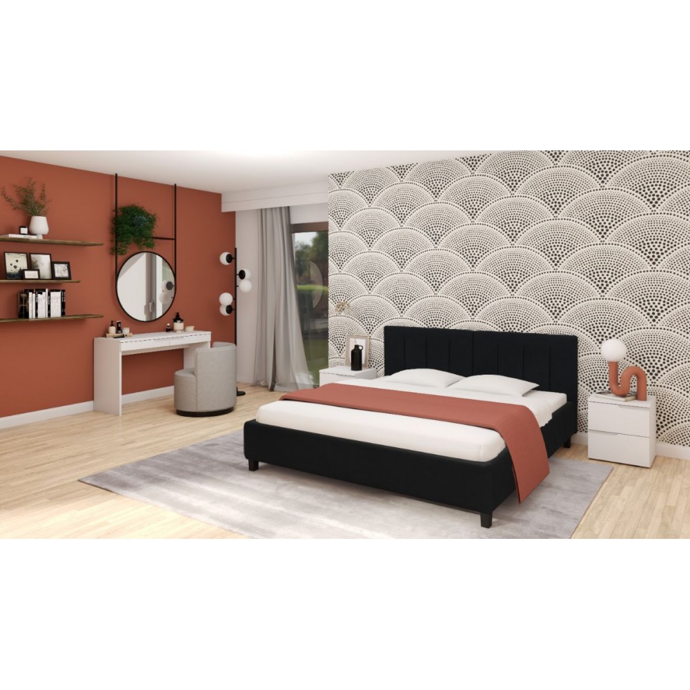 Επενδυμένο κρεβάτι Erling-Mple Raf-160 x 200