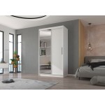 Ντουλάπα Zaist 120 συρόμενη-Leuko 120x59x215