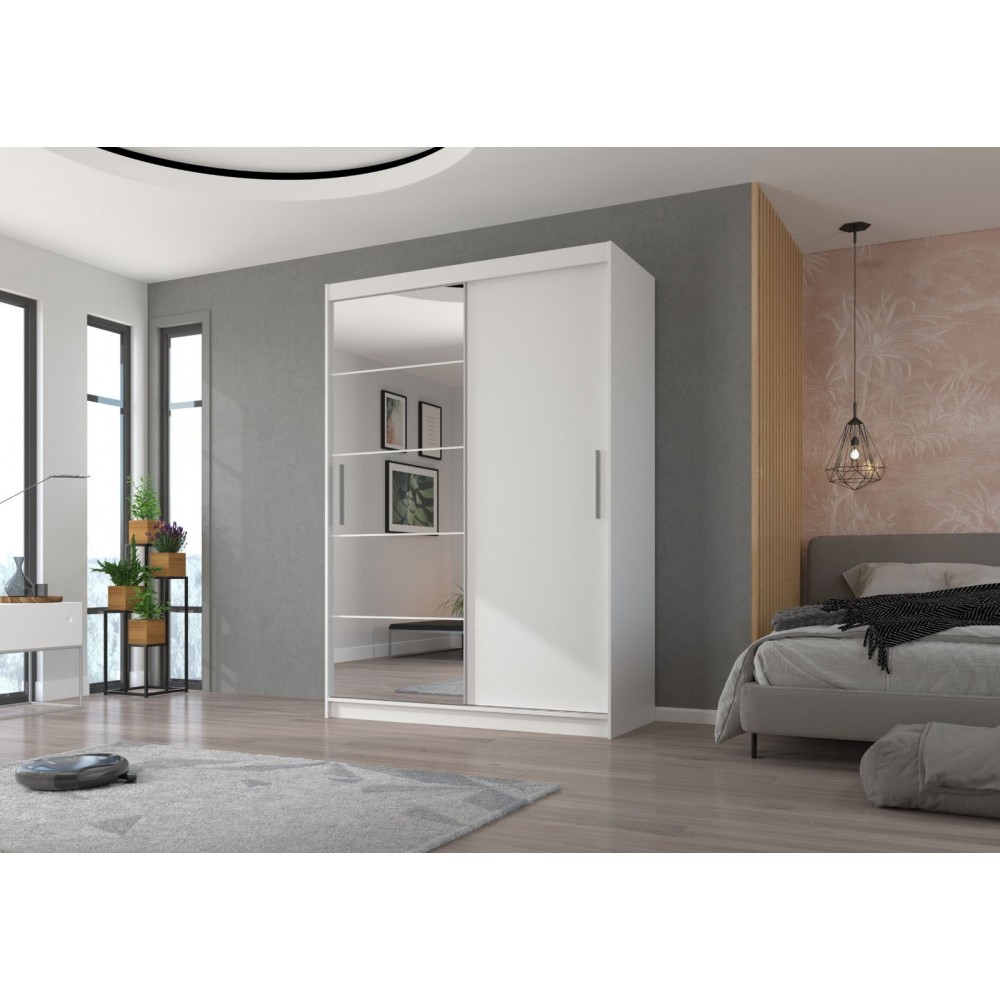 Ντουλάπα Zaist 150 συρόμενη-Leuko 150x59x215