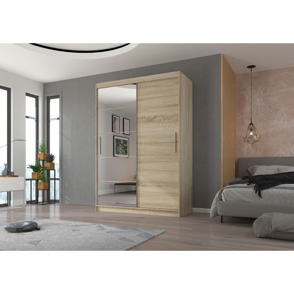 Ντουλάπα Zaist 150 συρόμενη-Fusiko 150x59x215