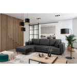 Γωνιακός καναπές Kante-Gkri Skouro-Αριστερή