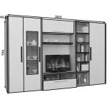 Σύνθετο σαλονιού Cordoba 300x45x196