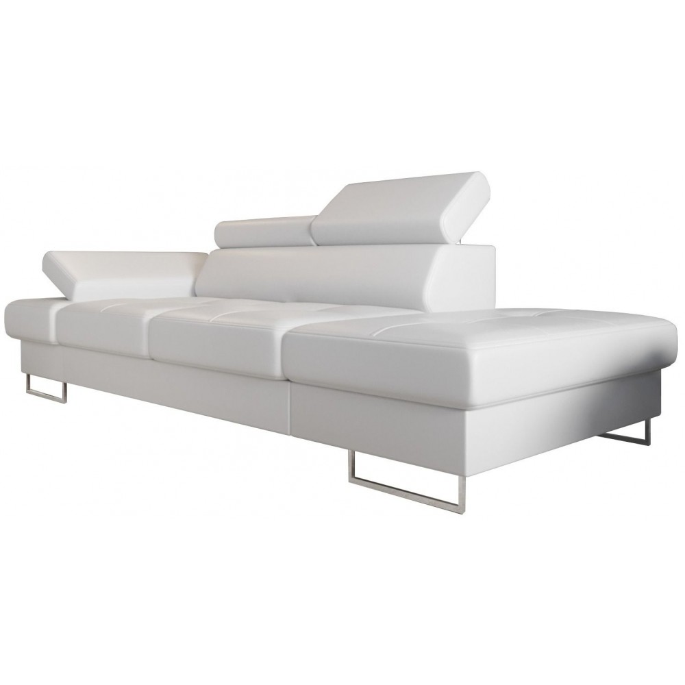 Καναπές Gelito Διθέσιος lite LTHR-Leuko-Δεξιά