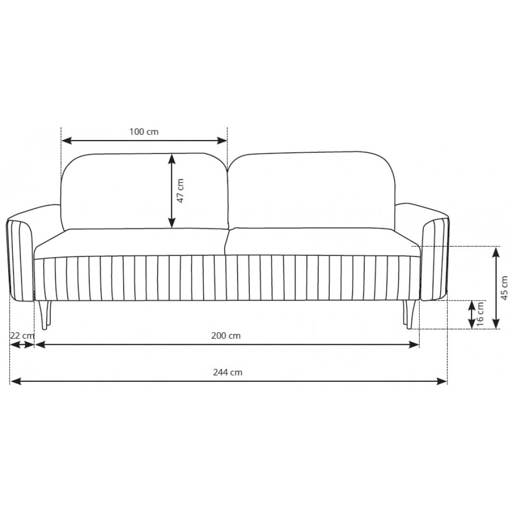 Καναπές - κρεβάτι Artery-Mple Skouro