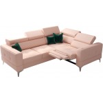 Γωνιακός καναπές Milo LTHR-Roz-Δεξιά