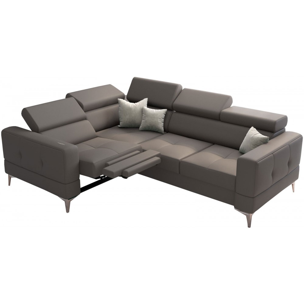 Γωνιακός καναπές Milo LTHR-Gkri-Αριστερή