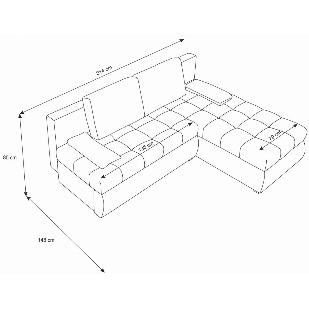 Γωνιακός καναπές Leeds-Gkri-Leuko