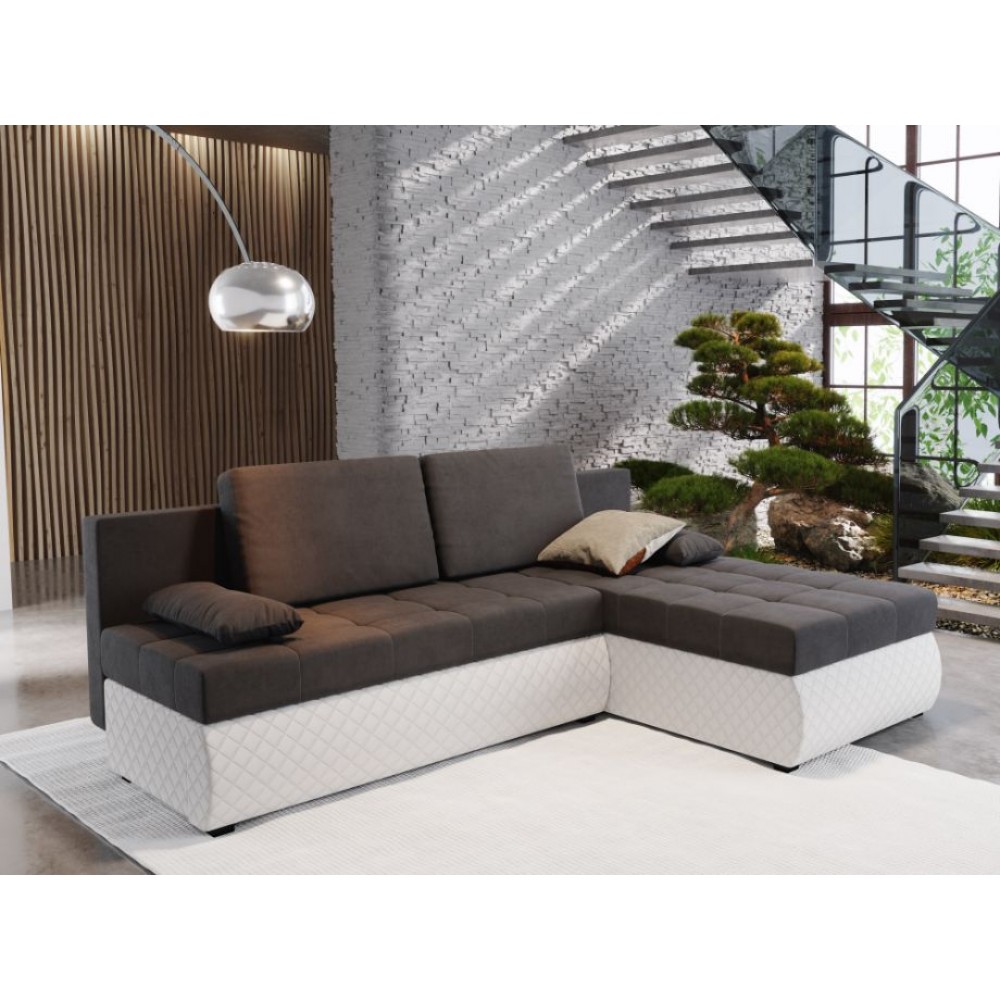 Γωνιακός καναπές Leeds-Gkri-Leuko