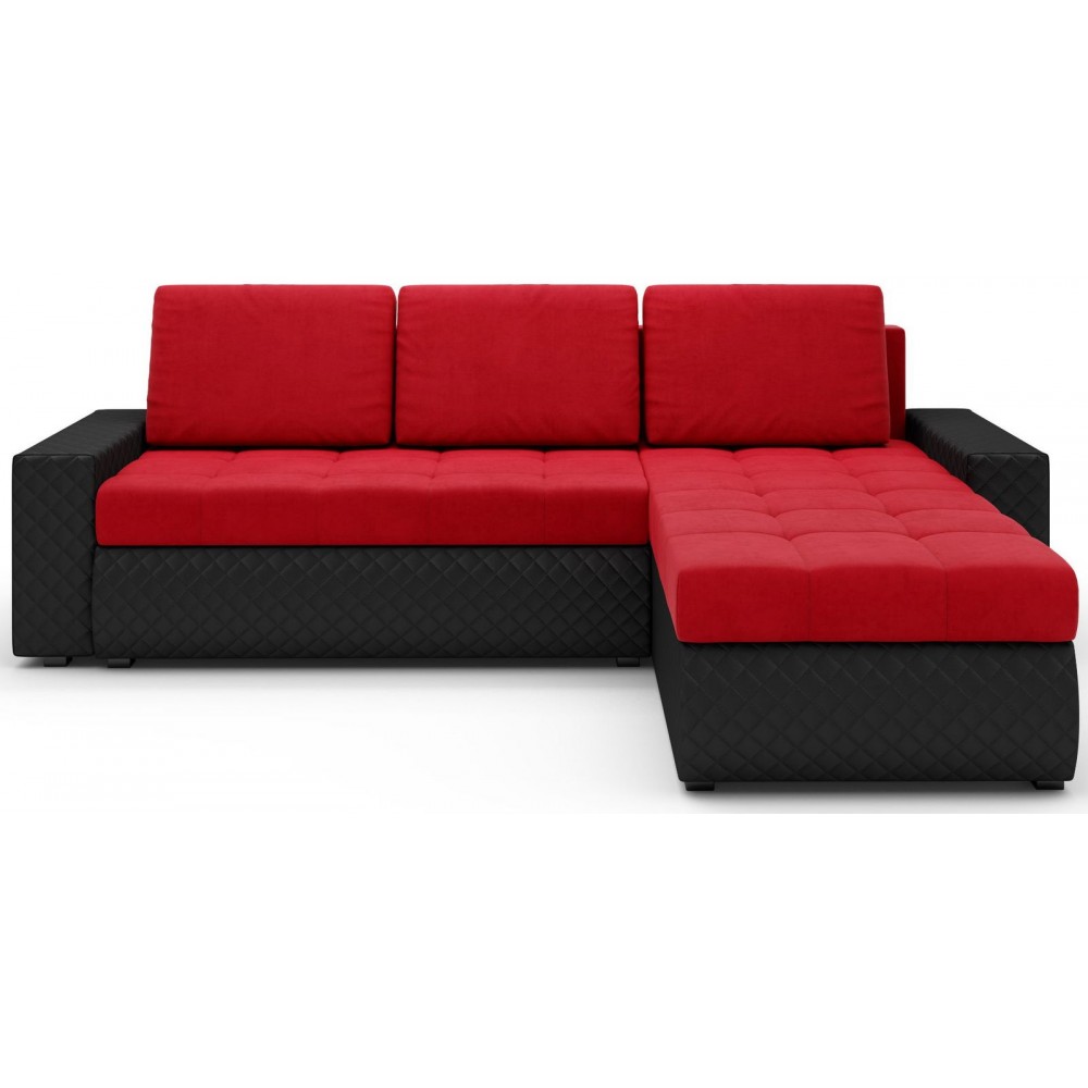 Γωνιακός καναπές Riverside-Kokkino-Mauro