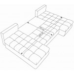 Γωνιακός καναπές Malaga-Kokkino-Mauro