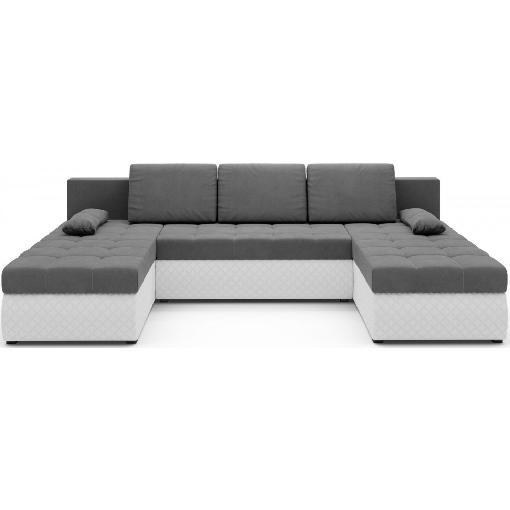 Γωνιακός καναπές Malaga-Gkri-Leuko