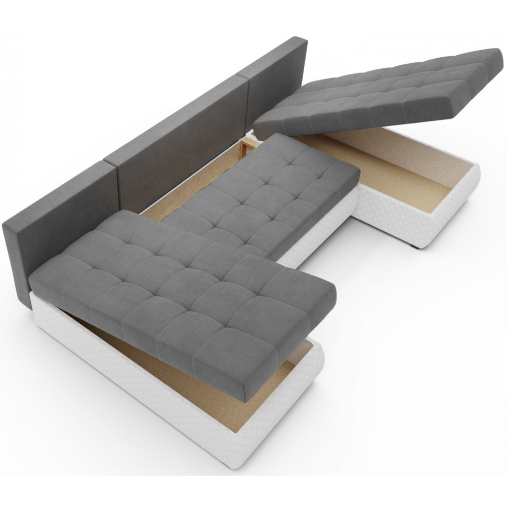 Γωνιακός καναπές Malaga-Gkri-Leuko