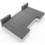 Γωνιακός καναπές Malaga-Gkri-Leuko