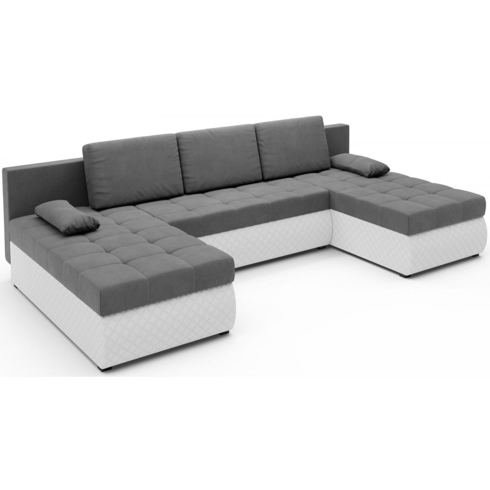 Γωνιακός καναπές Malaga-Gkri-Leuko