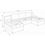 Γωνιακός καναπές Malaga-Kafe-Mpez