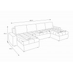 Γωνιακός καναπές Malaga max-Gkri-Mauro