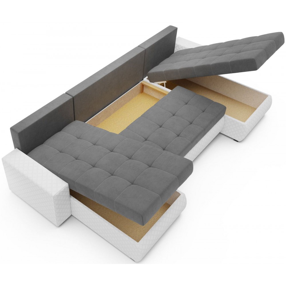 Γωνιακός καναπές Malaga max-Gkri-Leuko