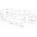 Γωνιακός καναπές Komo-Mauro-kokkino