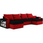 Γωνιακός καναπές Komo-Mauro-kokkino