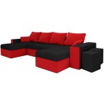 Γωνιακός καναπές Komo-Mauro-kokkino