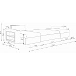 Γωνιακός καναπές Komo-Mauro-kokkino