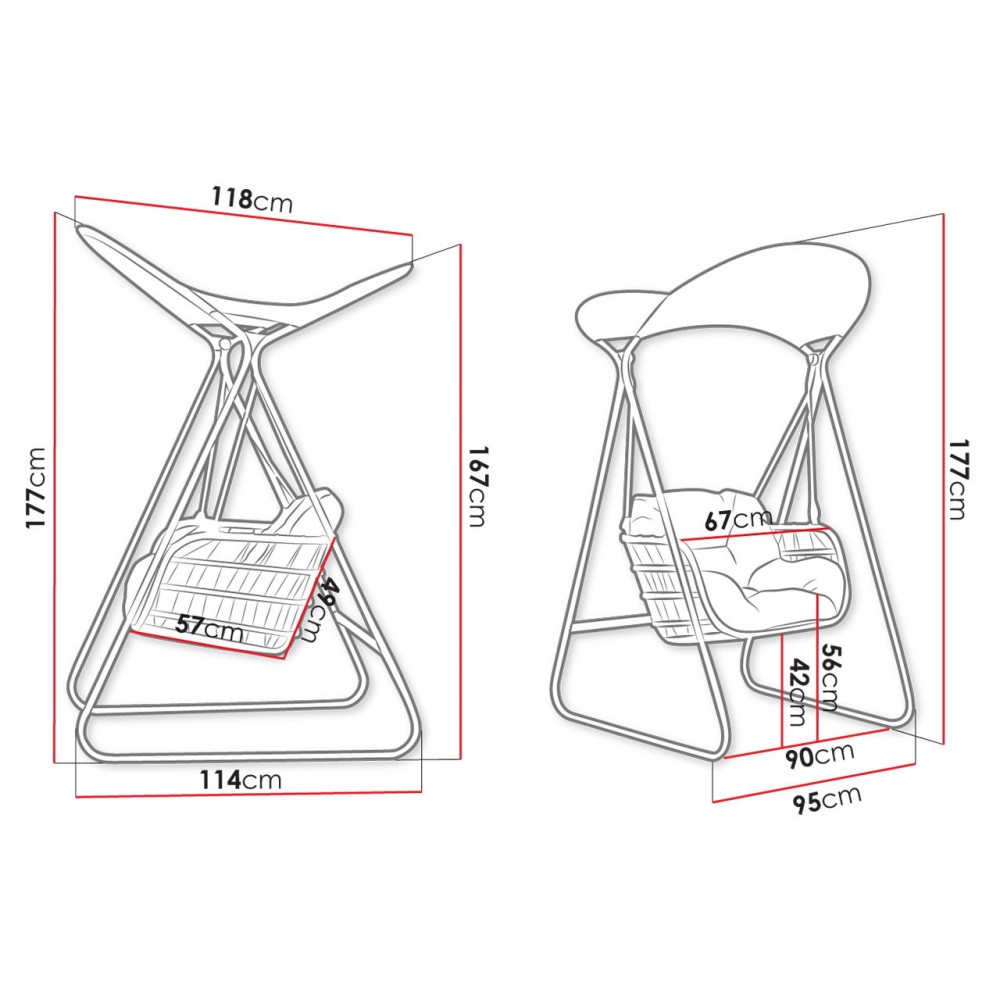 Κρεμαστή πολυθρόνα Chikoria