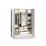 Ντουλάπα 4 You τετράφυλλη-Λευκό-180 x 57 x 206 εκ.