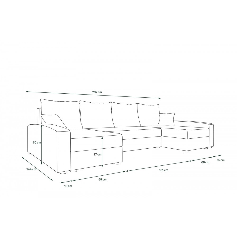 Γωνιακός καναπές Donetsk max-Portokali-Mauro